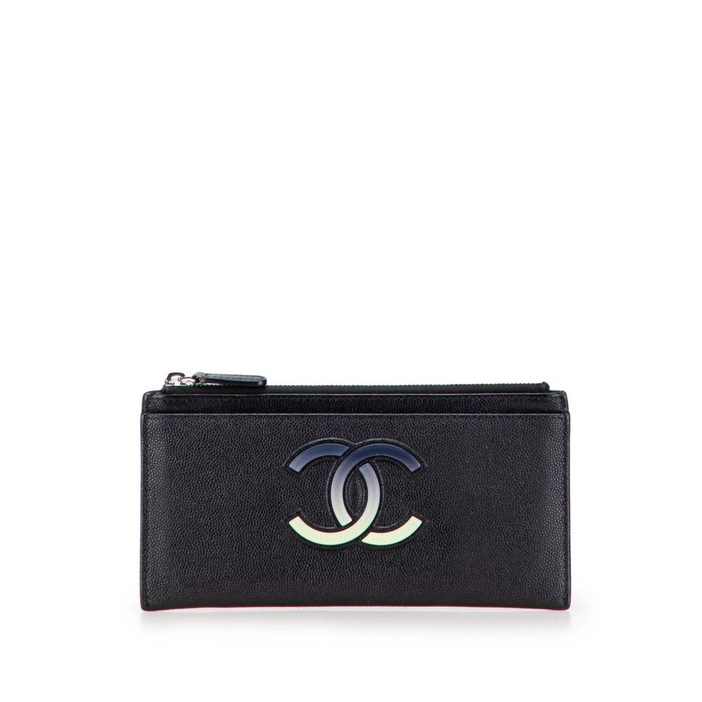 샤넬  중고 2019 CC 캐비어 클래식 지퍼 파우치