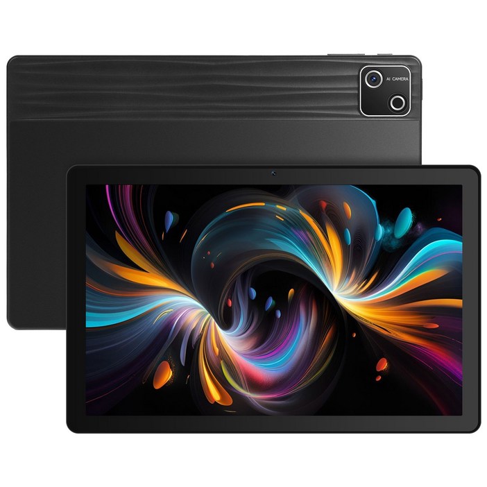 Wqplo G13 태블릿PC 10.1인치태블릿 30G128G 안드로이드 15 6200mAh 배터리, 블랙Black, 128GB, WiFi