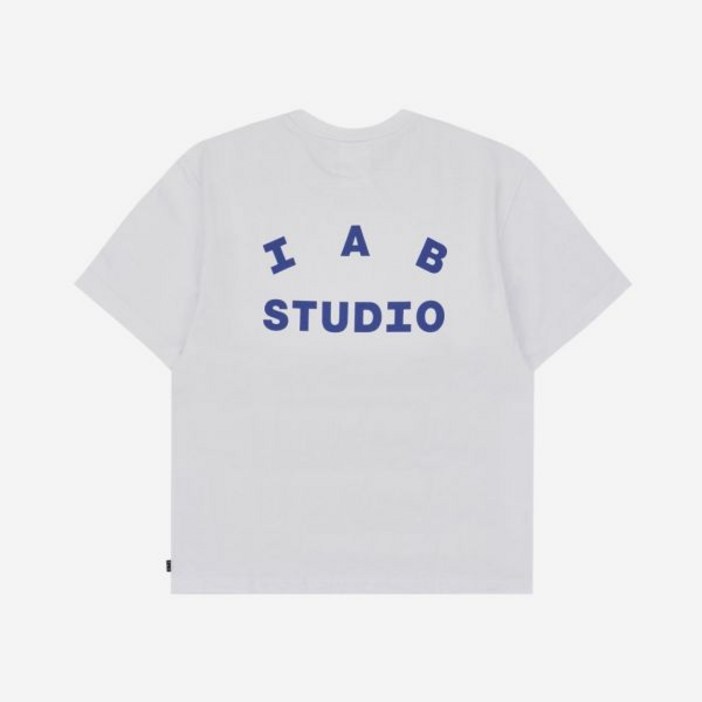 정품 보증 아이앱 스튜디오 티셔츠 화이트 네이비  22FW IAB Studio TShirt White Navy  22FW