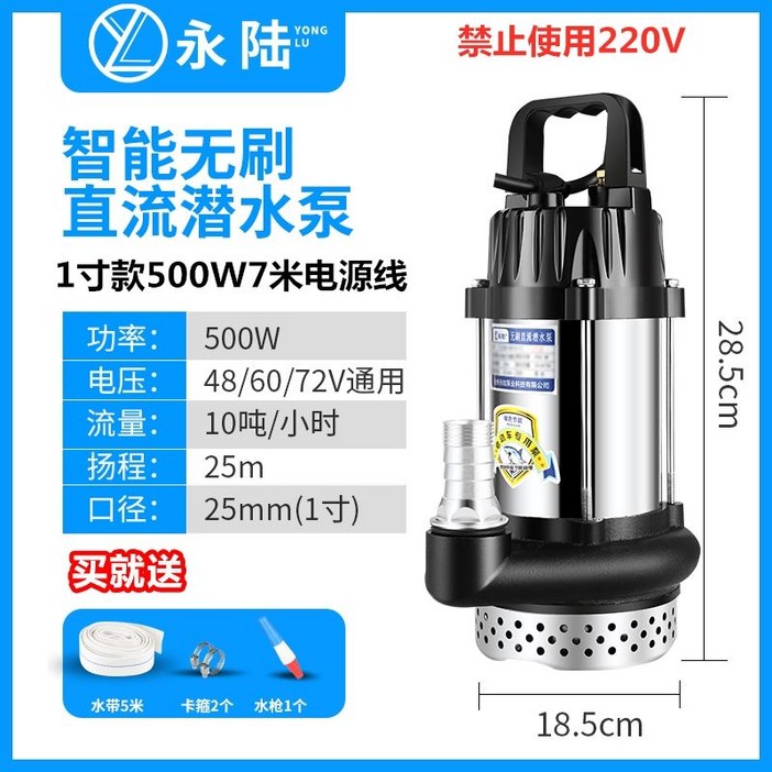 수중 펌프 모터펌프 배수 양수기 브러시리스 DC 잠수정 48V 60V 72V