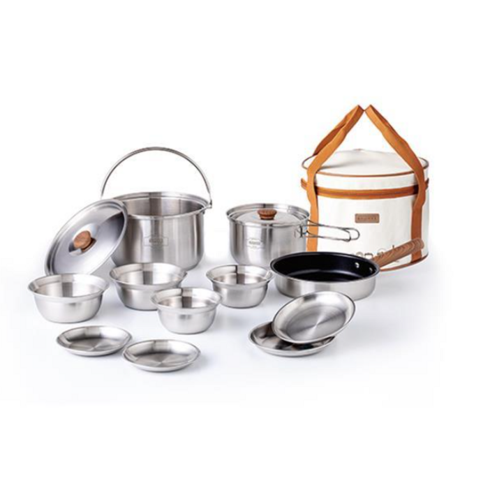 슈맥스 스테인리스 스틸 캠핑 코펠 12종 세트