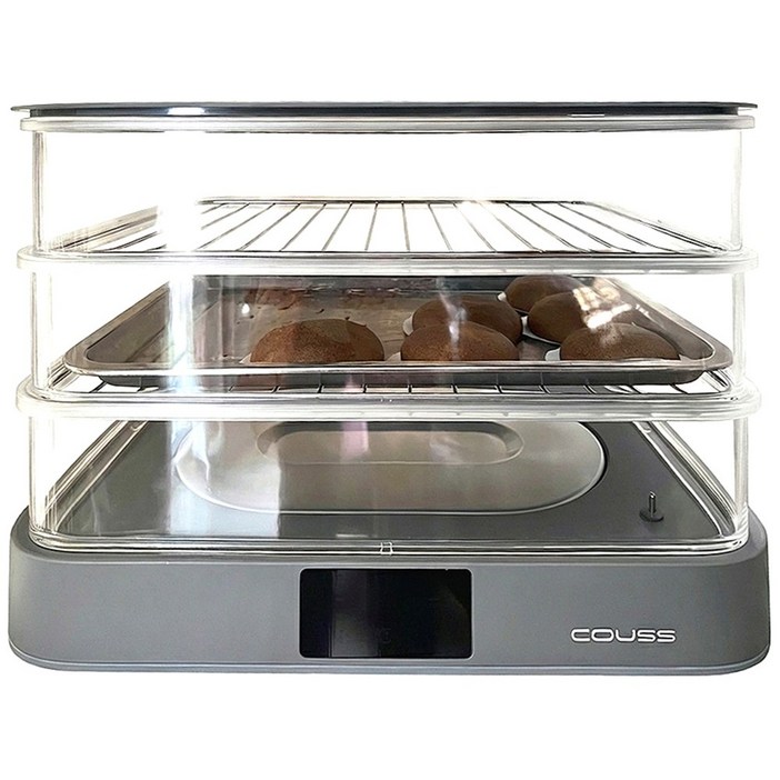 COUSS 가정용 제빵 발효기 깔끔한 투명 홈베이킹 요거트 메이커, 투명발효기