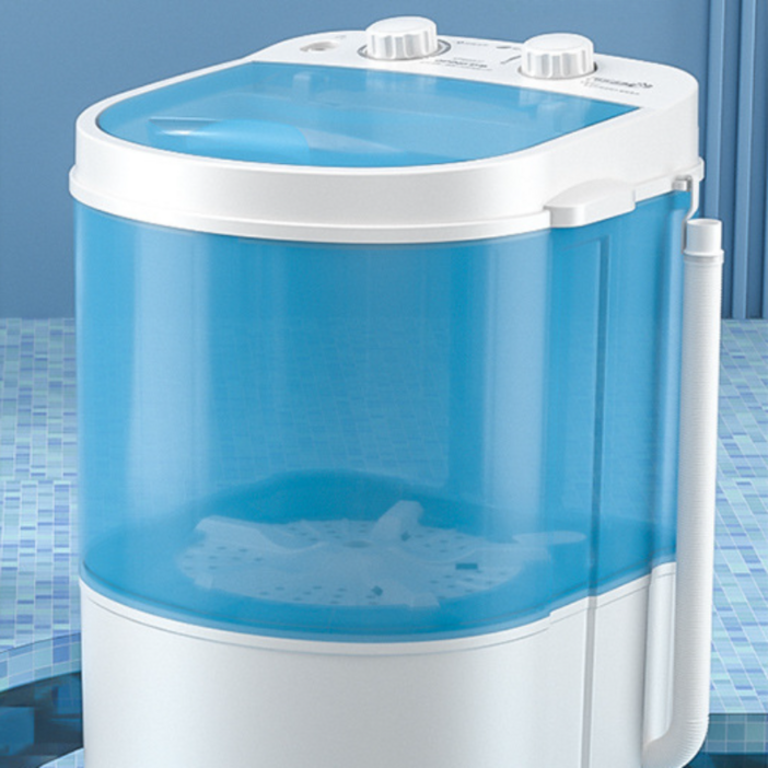 SURBORT 미니 세탁기 기숙사 세탁기 작은 옷 세탁기, 블루