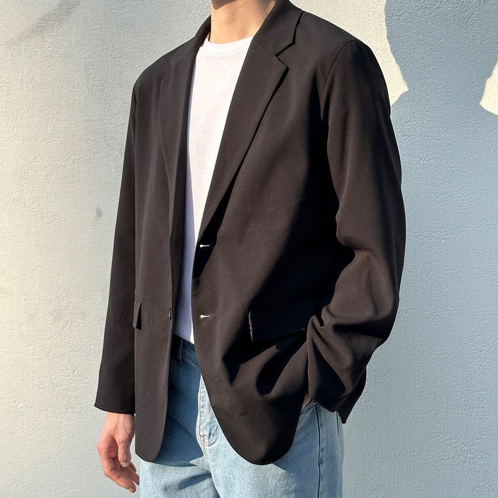 더맨쉽 베이직 링클프리 스판 블레이져 캐주얼 자켓 SBTJK12003