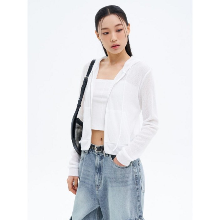 에잇세컨즈 8SECONDS 여름 후드 집업 화이트 1625197