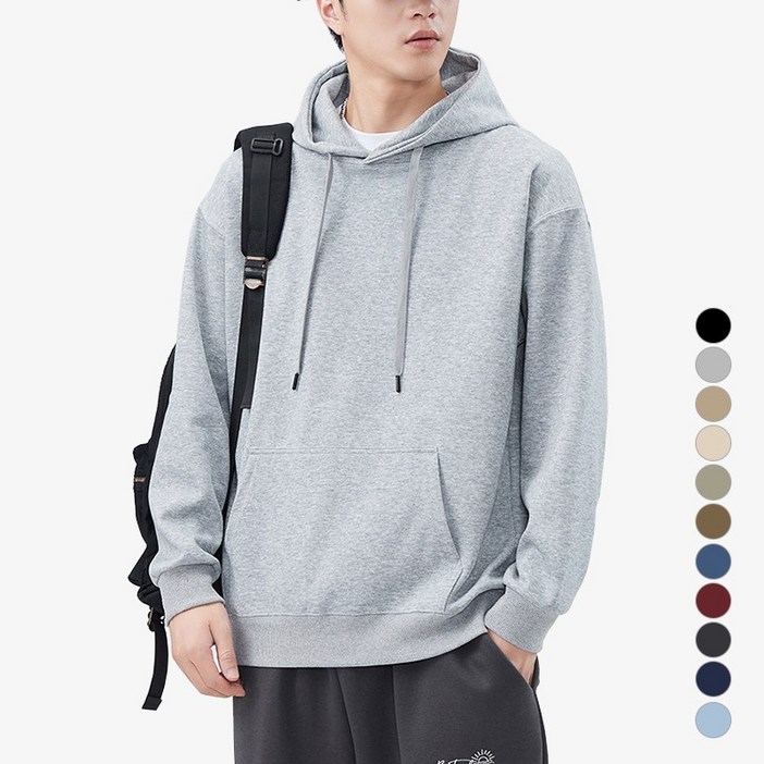 디커스텀 남녀공용 루즈핏 무지 후드티 빅사이즈 14컬러