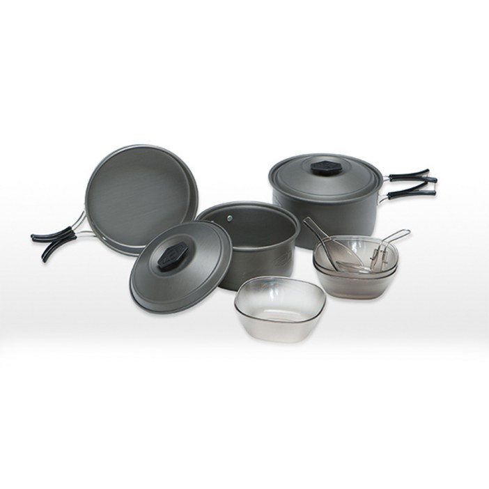 제드 에코하드쿡 34인용 경질 코펠 세트 캠핑 가족용 취사도구, 1개