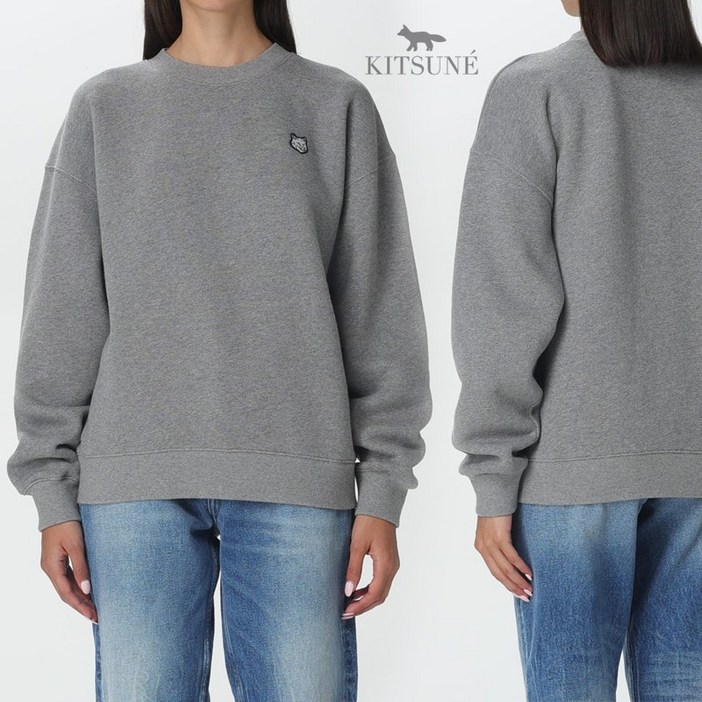 메종키츠네 23FW TONAL 팍스헤드 패치 컴포트 여성 맨투맨 GM