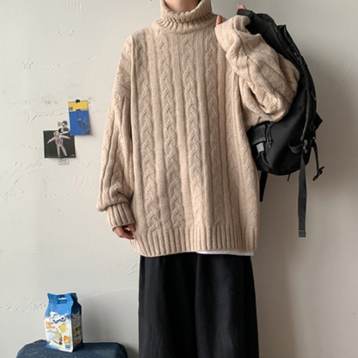 에리페 남성용 루디스 터틀 짜임 니트