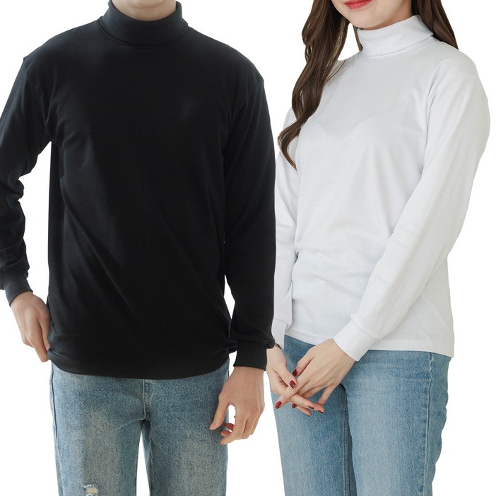 예스플러스 국내산 온목폴라 긴팔면티 2P