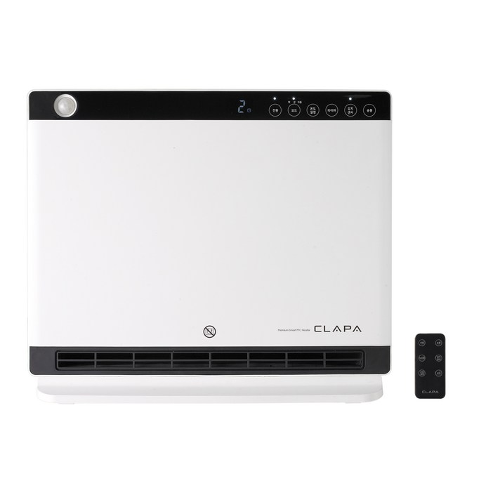 [누적 5만대] 클래파 PTC 가정용 온풍기 AI온도조절 절전형 전기 히터 + 리모컨, 단일상품, 화이트