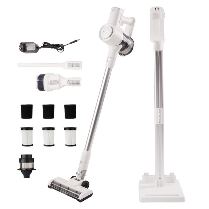 누비아 차이슨 무선 스틱 청소기 BLDC 진공 청소기, 자동충전 거치대 + 헤파필터 3P