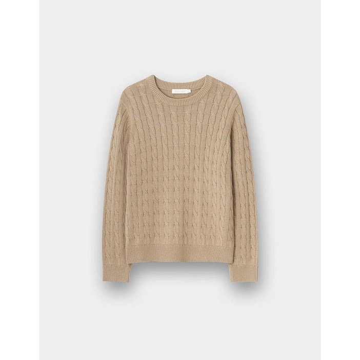 지오다노 2025 NEW 여자 케이블 니트 355910 4칼라