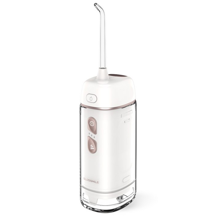글로스마일 휴대용 접이식 무선 핸디형 구강세정기,IPX7, 1세트, 화이트,GO100, GO100