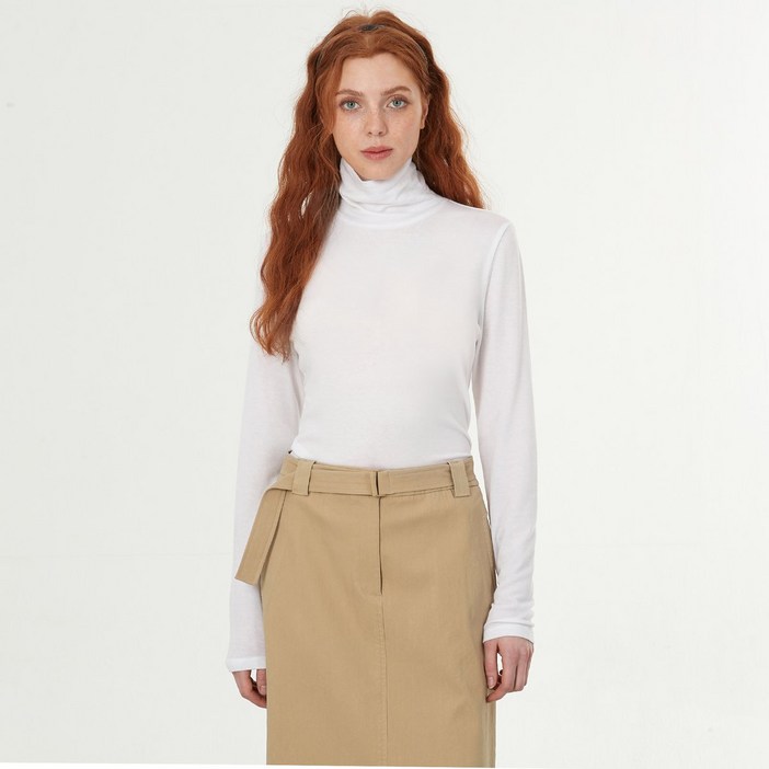 키이스 KEITH 울 하이넥 백 로고 티셔츠 KE25S4FRTN591 258882