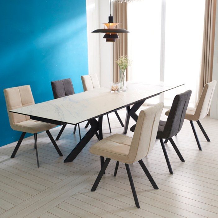 머스탱 확장형 세라믹식탁 테이블 6인 8인 10인식탁