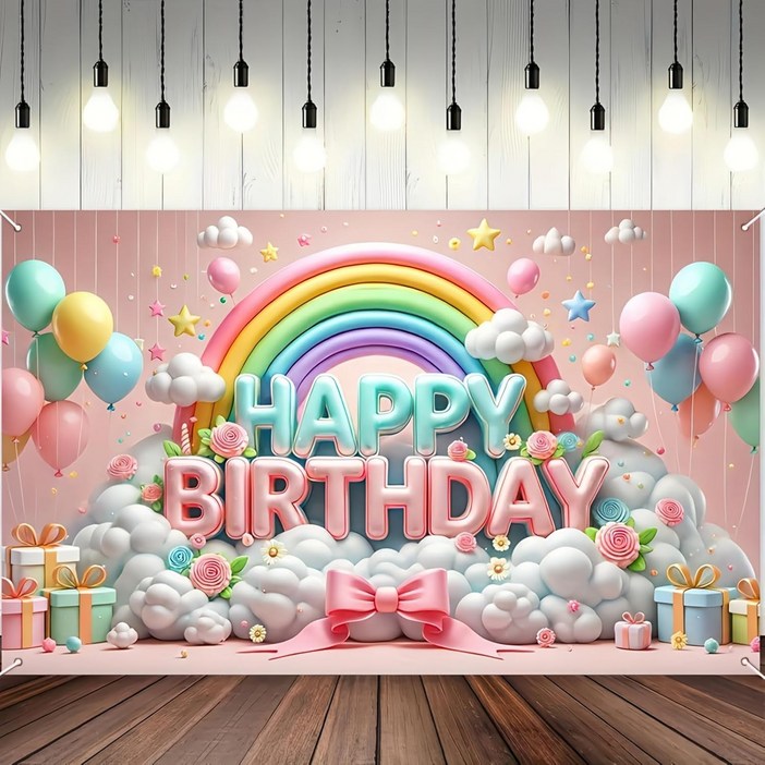 태쓰 생일 파티 현수막 남아 여아 엄마 아빠 생일 배너 2