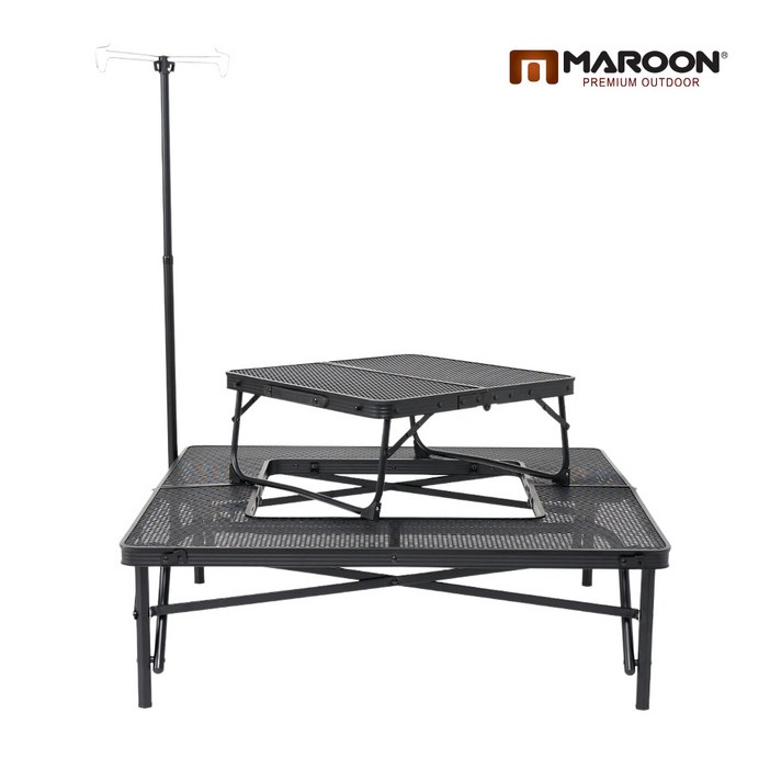 마룬 캠핑 아이언 메쉬 화로대테이블