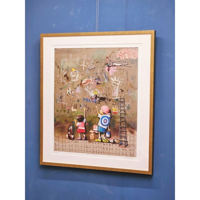 이은황 한정판 판화  Story wall Story 원목액자 아이방 거실 인테리어