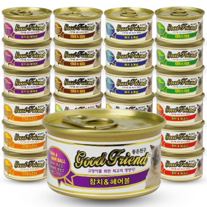 굿프랜드 콤보 85g x24개 고양이캔, 85g, 24개