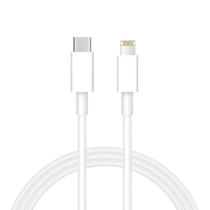 이츠라이프 C타입8핀 고속 충전 케이블, 화이트, 1m, 1개