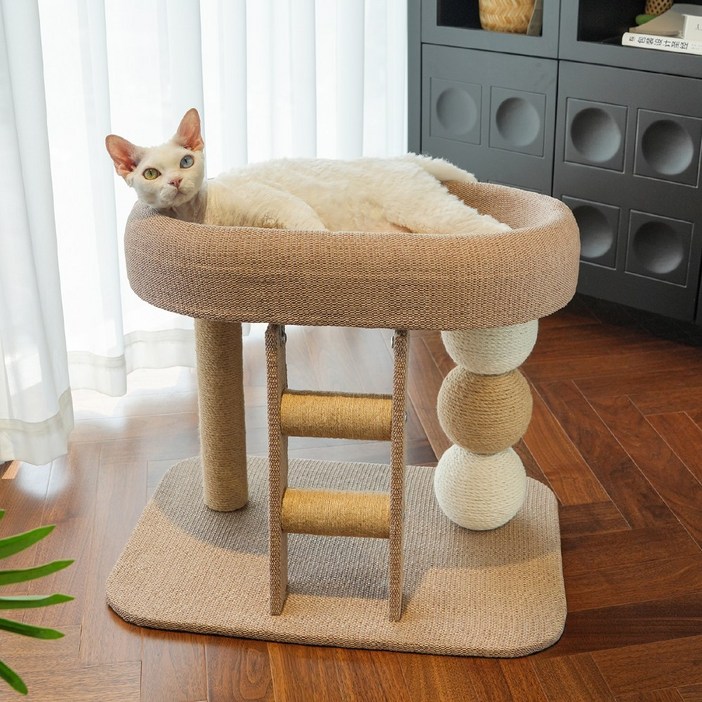 레브펫 고양이 멀티 스크래쳐볼 캣타워, 1개, 혼합색상