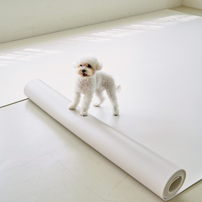 이리로 양면 롤매트 강아지 미끄럼방지 애견 방수 거실 복도 셀프시공, 1개, 아이보리베이지러그