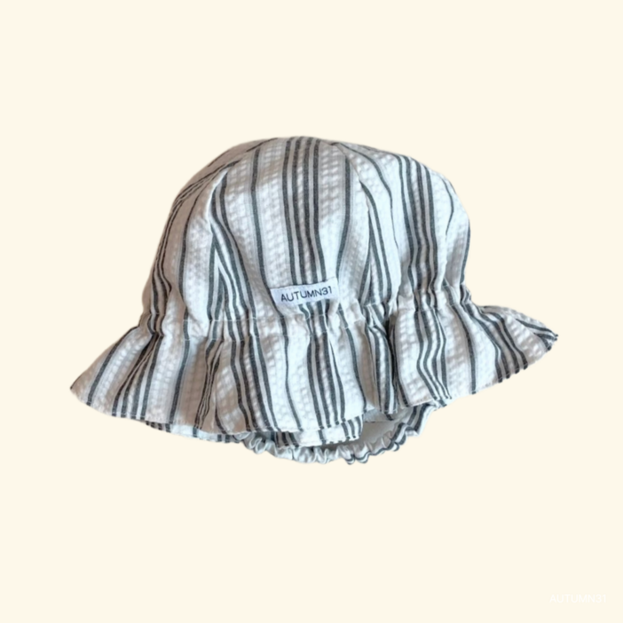 어텀31 아기 시어서커 버킷햇 햇빛가리개 여름 모자