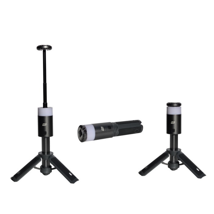 트랜스폼 랩스 캠핑랜턴 휴대용 충전식 LED 스탠드 포함, 1개, 블랙