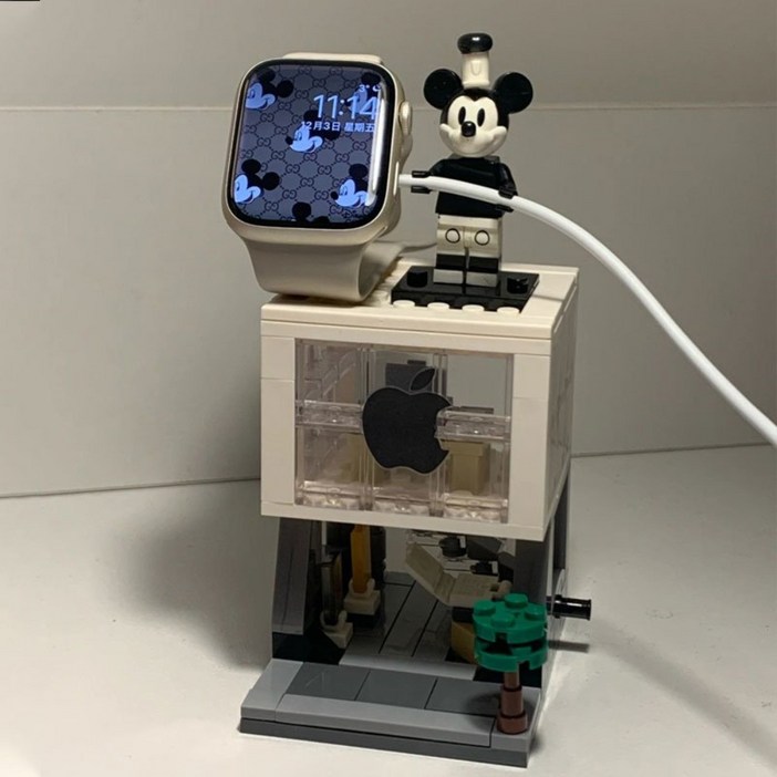 레고 애플워치 충전 거치대 침대 협탁 간접등 수면등
