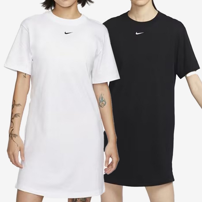 국내백화점출고 나이키 NSW 에센셜 여성 반팔 티셔츠 드레스 원피스