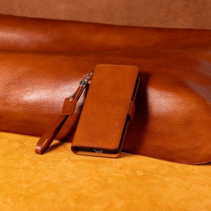 본아띠 이태리 미네르바 천연소가죽 갤럭시 제트폴드 지갑 케이스