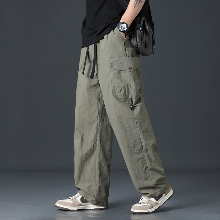 남성 봄여름 카고 조거팬츠  와이드핏 아웃도어  등산 캠핑 작업 캐주얼 롱팬츠 -29018
