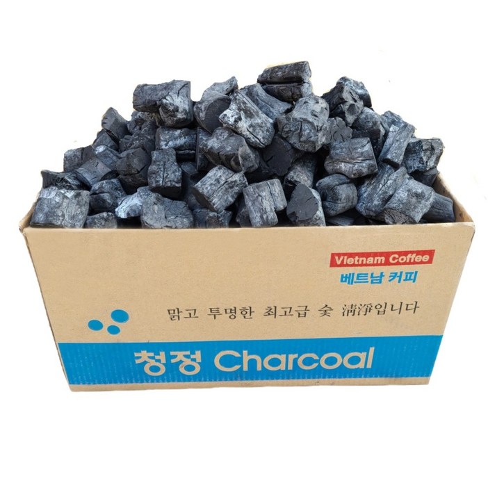 청정참숯 커피비장탄 사이즈 M(중) / S(소) 3KG/10KG 바베큐캠핑숯, 1개