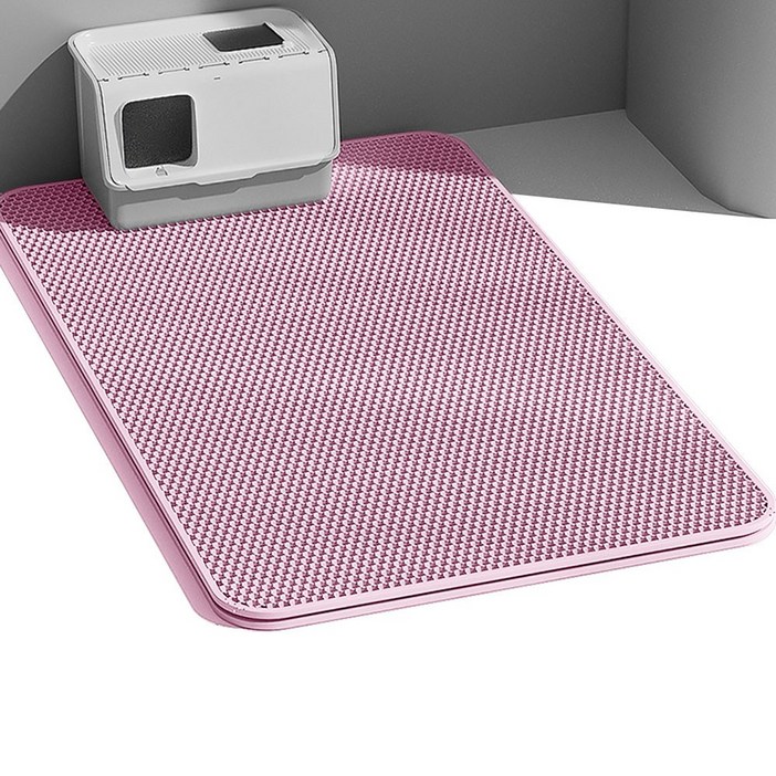 우아지오 사막방지 벌집모양 화장실매트, 1개, 핑크