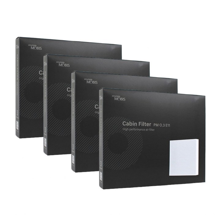 현대모비스 정품 프리미엄 에어컨필터 2년분 4개입 2012년2018년식 적용 K3 전용