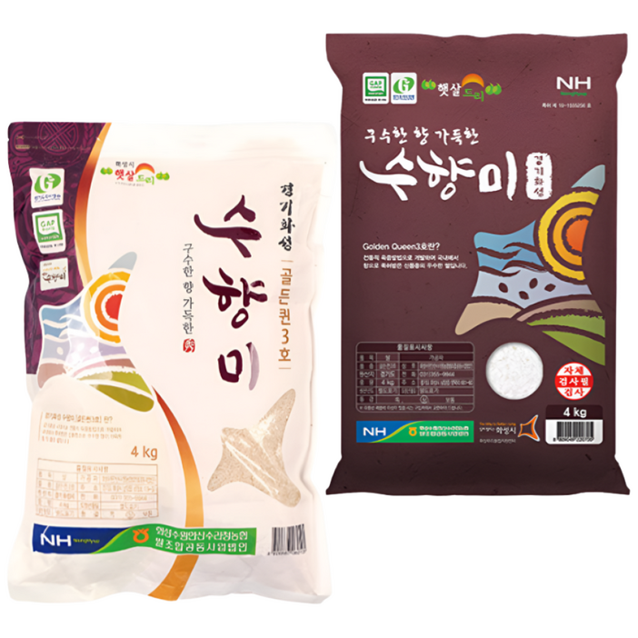 25년 햅쌀 경기 남양농협 수향미 골드퀸 안전포장, 상등급, 2개, 10kg