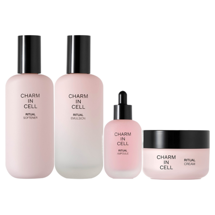 참존 참인셀 리추얼 스킨 소프너 110ml+에멀젼 110ml+크림 50ml+앰플 50ml