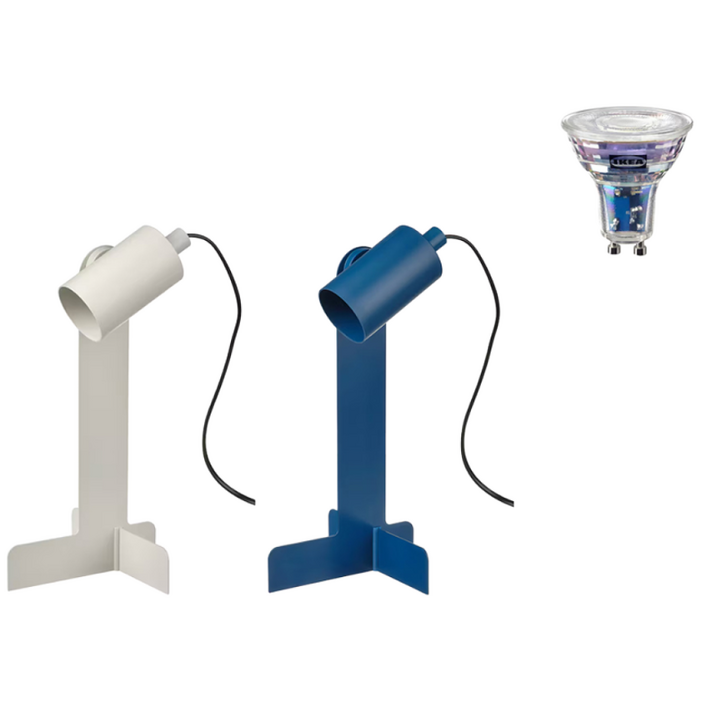 이케아 FLOTTILJ 핀조명 스타일의 책상 조명과 전구/단스탠드, 베이지(+전구1개)