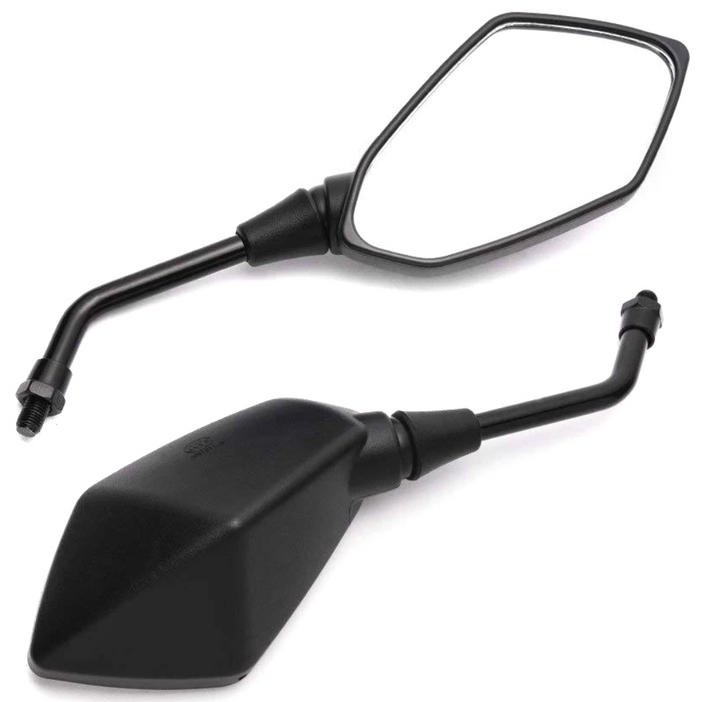셀렉트템 오토바이 순정 백미러 좌우세트 10mm 거울 사이드미러 교체 부품, 2세트, 블랙