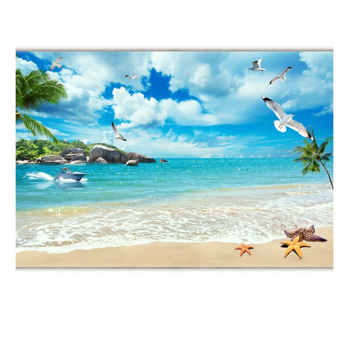 인테리어 포인트벽지스티커 자연풍경 시트지 붙이는벽지, QT2095