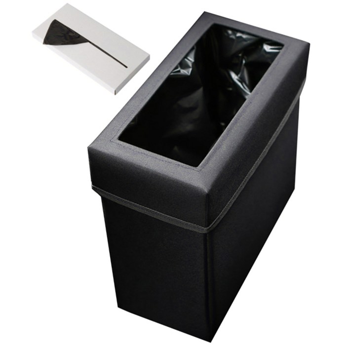 차량쓰레기통 케이엠모터스 알라딘 차량용 쓰레기통 블랙 + 비닐 50p, 1세트