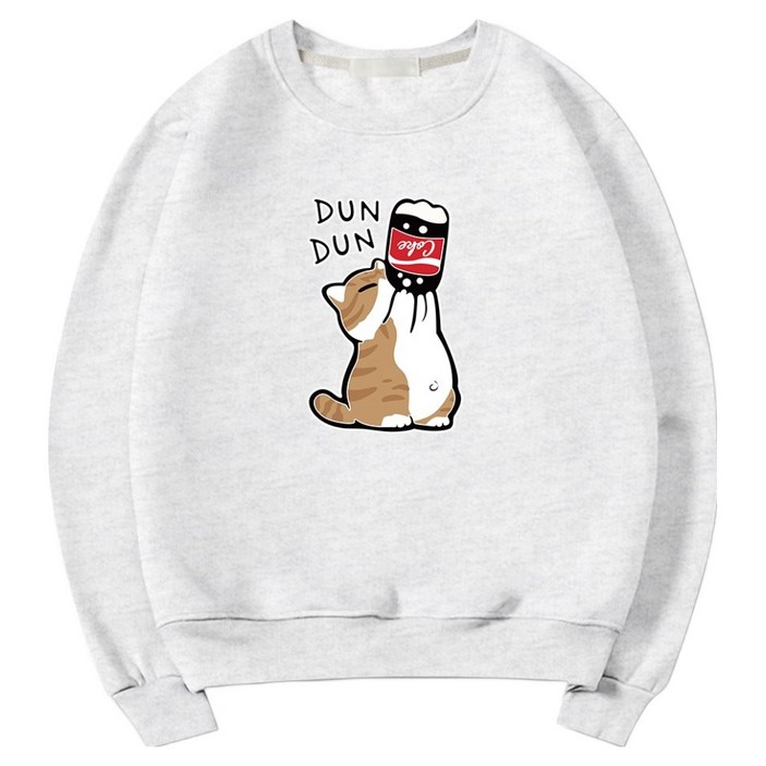 일루소 남녀공용 소프트 특양면 콜라냥이 맨투맨