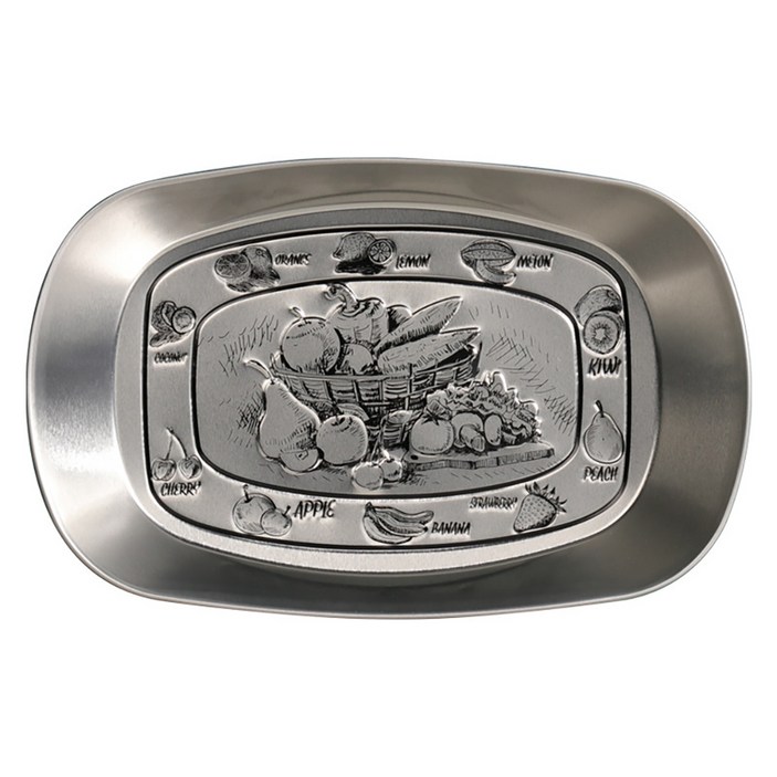 똑순이 레트로 트레이 주석 티테이블 접시, 과일, 1개