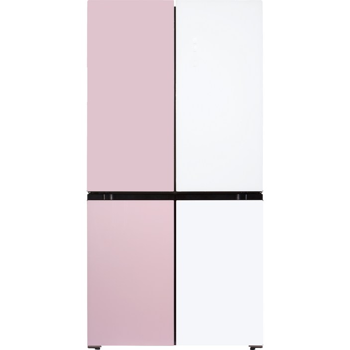 캐리어냉장고 캐리어 클라윈드 양문형냉장고 방문설치, 핑크 + 화이트, HRFSN566WPFR
