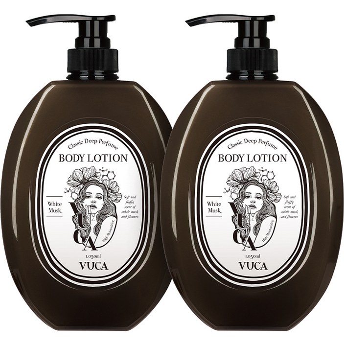 뷰카 클래식 딥 퍼퓸 모이스처 바디로션 화이트머스크향, 1050ml, 2개