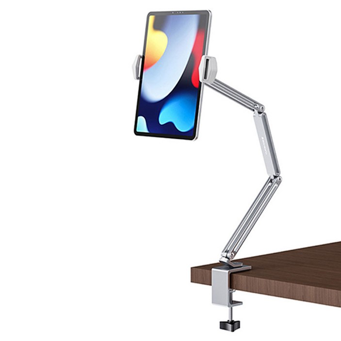 비상 스틸 맥세이프 테이블 거치대, 실버, 1개