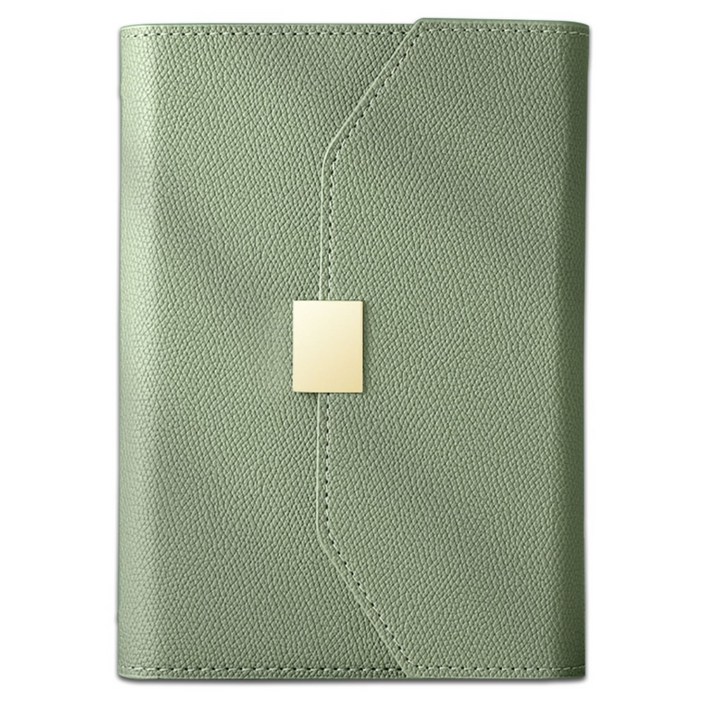 코히모 가죽 6공 바인더 오거나이저 업무용 만년 다이어리 5W0459, 그린, 1개