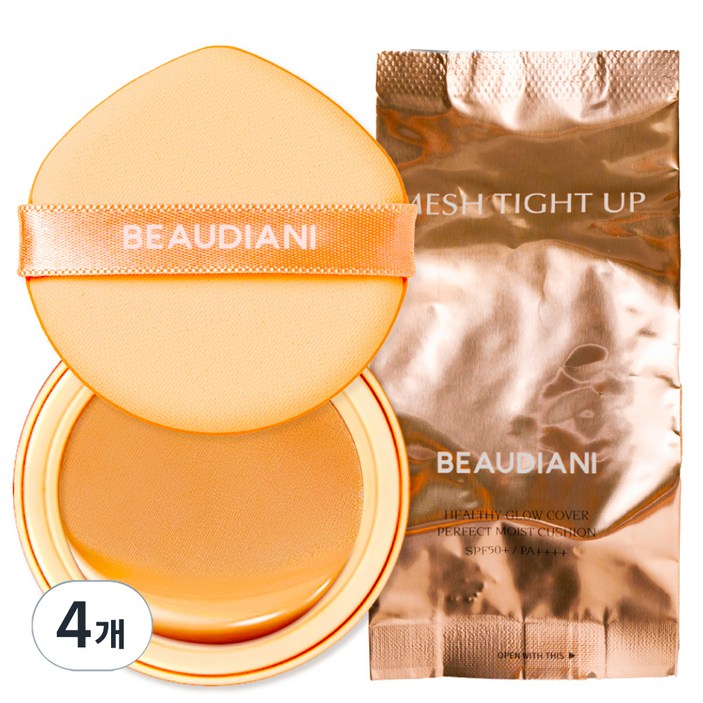 뷰디아니 메쉬 타이트 업 커버쿠션 리필 12g, 딥 커버 데일리 3호, 4개