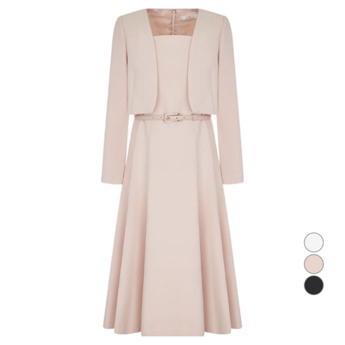 라인어디션 여성용 오픈 벨티드 훌 A라인 원피스